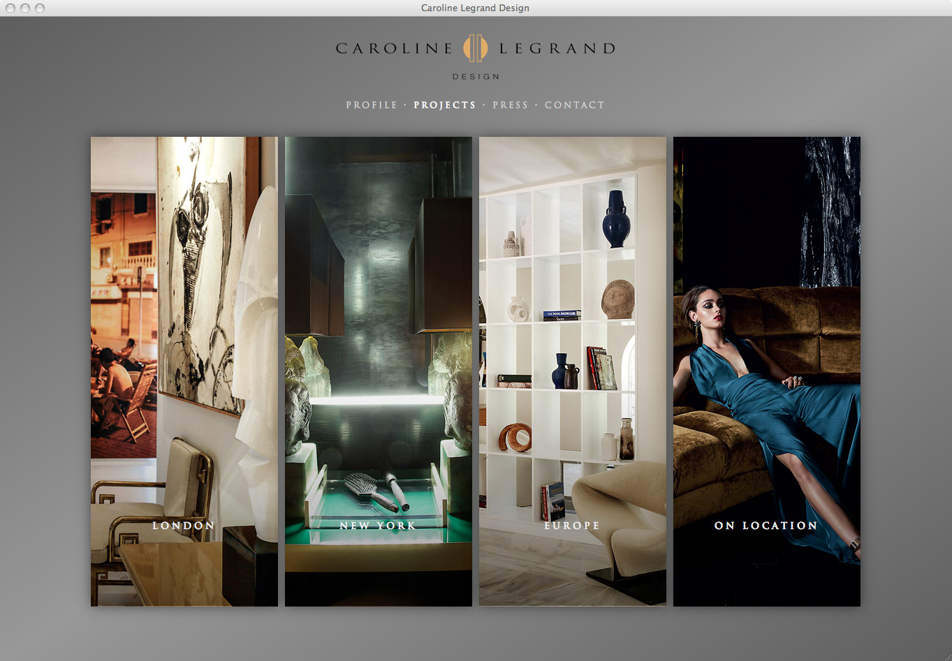 Kessell Design. Caroline Legrand Website