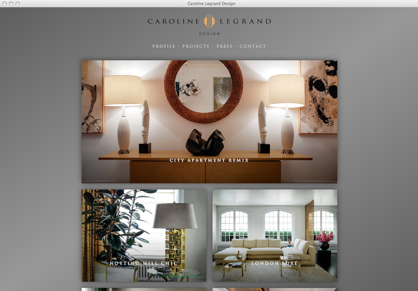 Kessell Design. Caroline Legrand Website