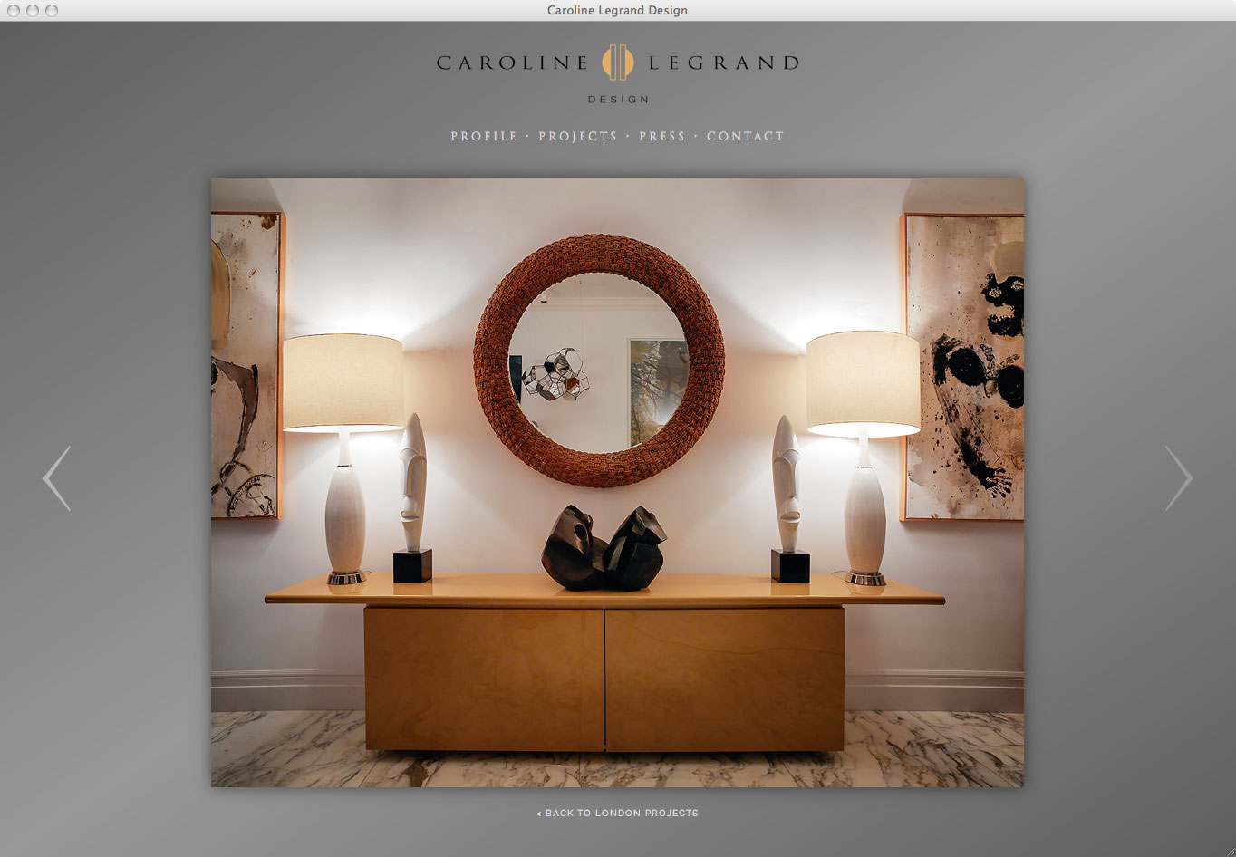 Kessell Design. Caroline Legrand Website