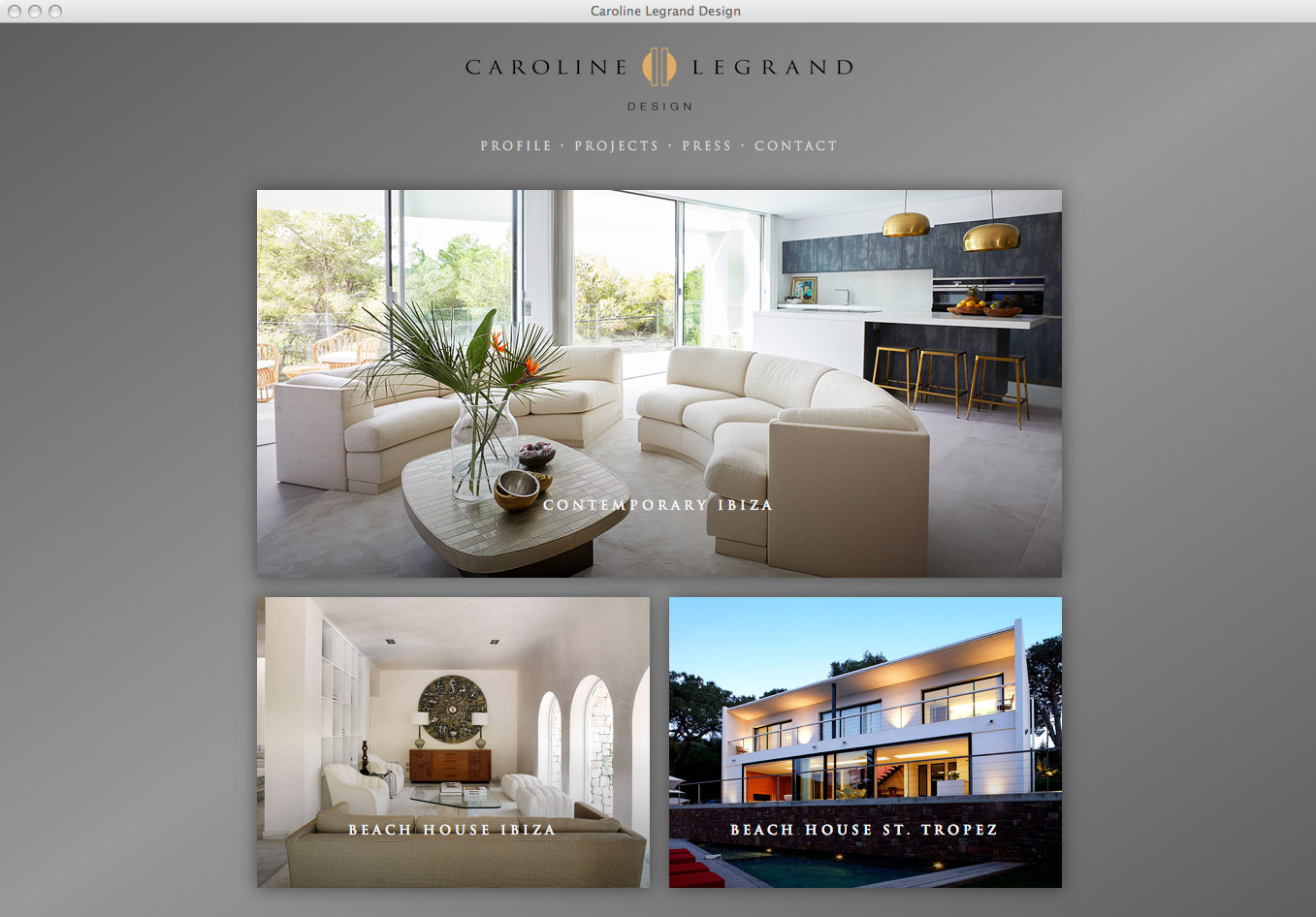 Kessell Design. Caroline Legrand Website